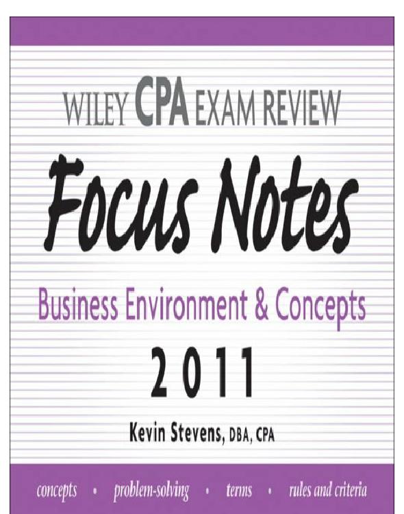 Wiley CPA Examination Review Focus Notes